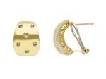 Golden earrings 14k with clips (code S252971)